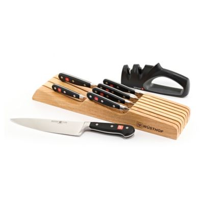 Wusthof® Classic 8Piece InDrawer Knife Set with Bonus 2Stage Sharpener  Bed Bath  Beyond