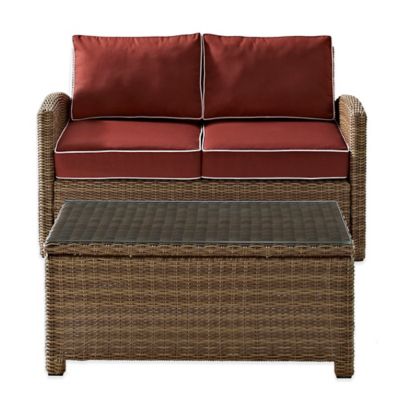 Crosley Bradenton 2-Piece Wicker Loveseat Set - Bed Bath & Beyond