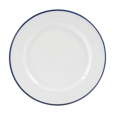 Everyday White® by Fitz and Floyd® Blue Rim Dinner Plate - Bed Bath ...