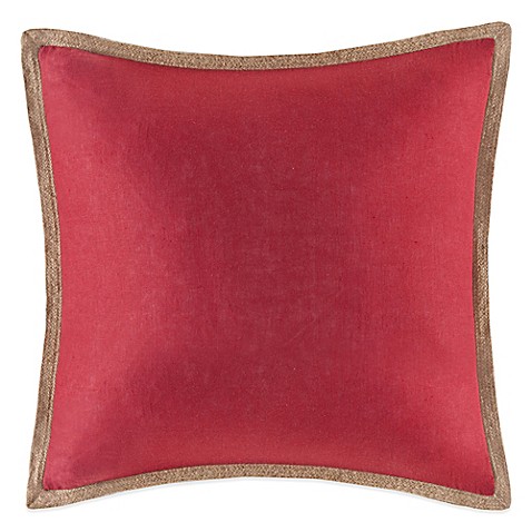 Buy Linen Square Throw Pillow in Red from Bed Bath & Beyond