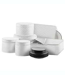 Set de contenedores para vajilla de plástico SALT™ color blanco, 6 piezas