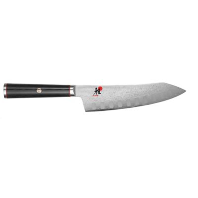 MIYABI Kaizen 5000DP 7-Inch Hollow Edge Rocking Santoku Knife - Bed