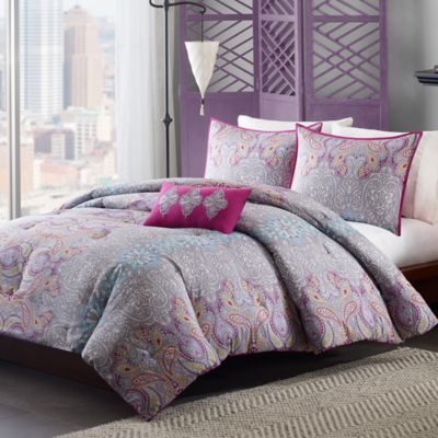 mizone keisha comforter set gra