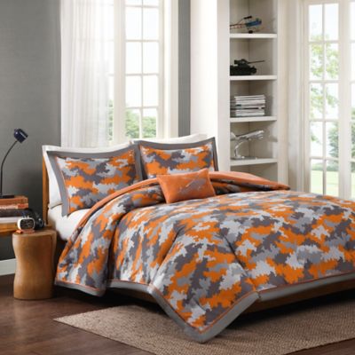 mizone lance reversible comforter set orang