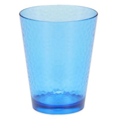 Certified International HammeredAcrylic Double Old Fashioned Glasses in Cobalt Blue Set of 12 