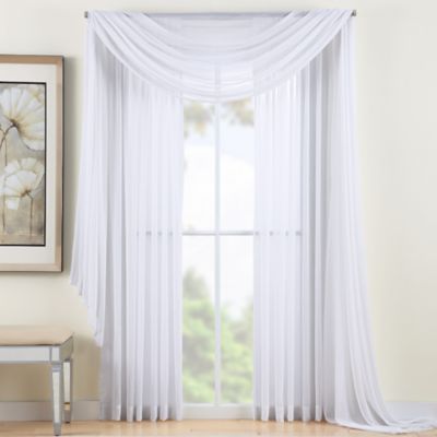 Buy Reverie 120Inch Sheer Window Curtain Panel in White from Bed Bath  Beyond