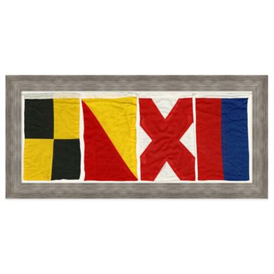 Nautical Flag Love Framed Wall Art - Bed Bath & Beyond