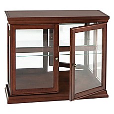 image of Southern Enterprises Arabella Double Door Curio in Mahogany