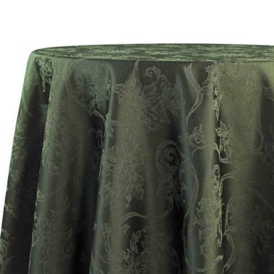 Buy Christmas Ribbons 90-Inch Round Tablecloth in Olive from Bed Bath ...