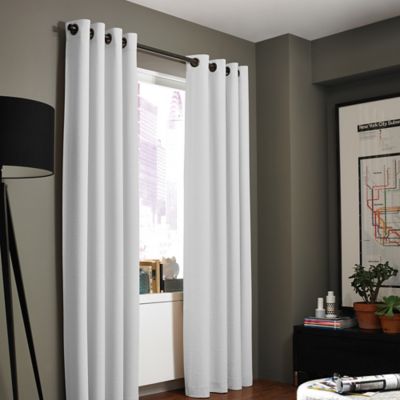 Kenneth Cole Reaction Home Gotham Texture Lined Grommet Window Curtain ...