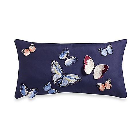 Blink Papillon Oblong Throw Pillow in Blue - Bed Bath & Beyond