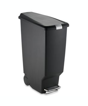 Bote de basura delgado de plástico simplehuman™ con pedal, 40 L color negro