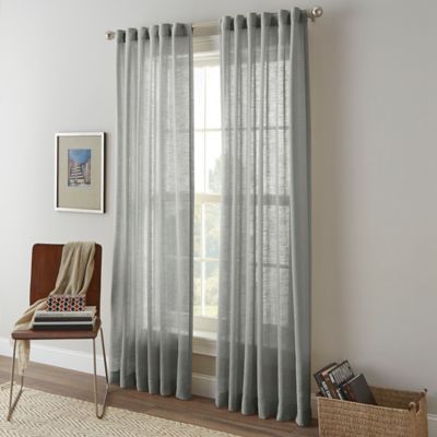 Shimmer Sheer Rod Pocket Window Curtain Panel - Bed Bath & Beyond