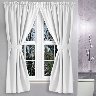 Buy Avalon 36Inch x 45Inch Bath Window Curtain Pair in White from Bed Bath  Beyond