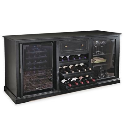 Wine Refrigerators - Coolers, Cellars & Chillers - Bed Bath & Beyond - image of Wine EnthusiastÃ‚Â® Siena Nero Credenza and 28-Bottle Wine Cooler