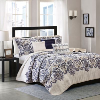 Madison Park Cali 6-Piece Quilted Coverlet Set - Bed Bath & Beyond