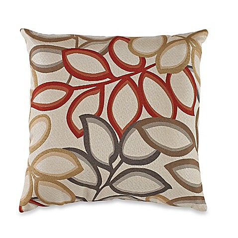 Poeme Square Throw Pillow in Red - Bed Bath & Beyond