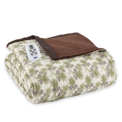 Buy Micro Flannel® Electric Heated Queen Multicolored Comforter/Blanket from  Bed Bath & Beyond