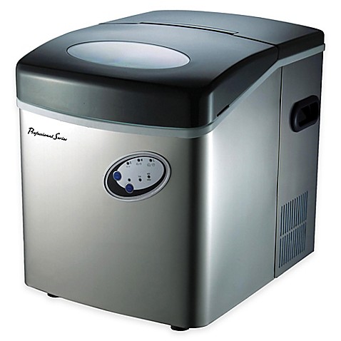 lb portable ice maker in stainless silver produce up to 33 lb of ice ...