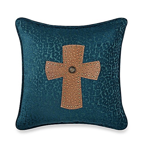 HiEnd Accents Studded Cross Alamosa Square Throw Pillow - Bed Bath & Beyond