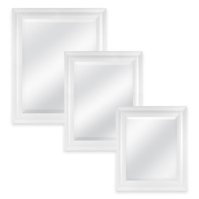 Normandy Rectangular Mirror in White - Bed Bath & Beyond