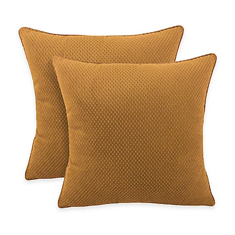 Buy Arlee Home Fashions Convex Textured Woven Square Throw Pillow in Nougat (Set of 2) from Bed ...