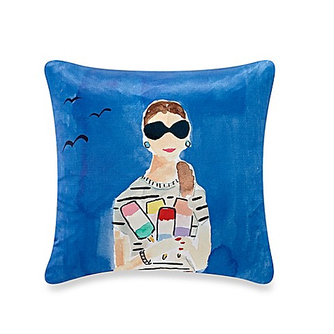 kate spade new york Beach Day Throw Pillow in Blue - Bed Bath & Beyond