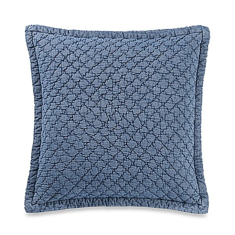 Kenneth Cole New York Fleur Quilted Throw Pillow in Chambray - Bed Bath & Beyond