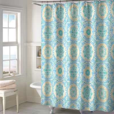 Bryson Shower Curtain in Teal - Bed Bath & Beyond