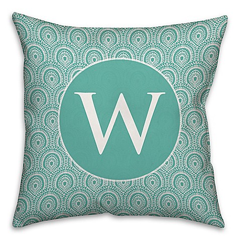 Trendy Medallion Square Throw Pillow in Blue/White - Bed Bath & Beyond