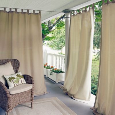 Elrene Matine Indoor/Outdoor Tab Top Window Curtain Panel  Bed Bath  Beyond