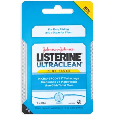 Listerine® 30 Yards Ultraclean Dental Floss in Mint - Bed Bath & Beyond