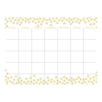 Buy WallPops!® 2-Piece Dry-Erase Month Calendar/Message Board Set in Gold with Dry-Erase Marker from  Bed Bath & Beyond