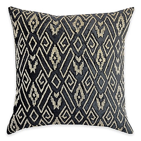 Buy Callisto Home Geometric Gold Beaded Avanti Square Throw Pillow in Grey from Bed Bath & Beyond