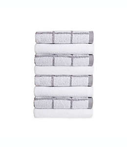 Set de toallas faciales de algodón Simply Essential™ color gris aleación