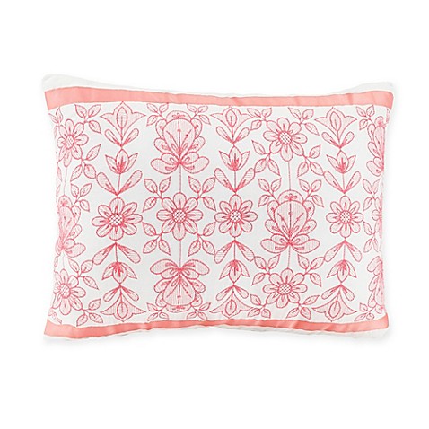 Jessica Simpson Ellie Oblong Throw Pillow in Coral - Bed Bath & Beyond