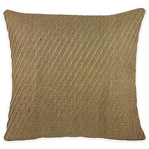 Rose Tree Durham Jute Square Throw Pillow in Coral - Bed Bath & Beyond