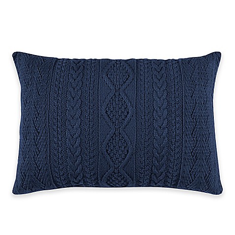 Wilton 12-Inch x 18-Inch Oblong Throw Pillow in Blue - Bed Bath & Beyond