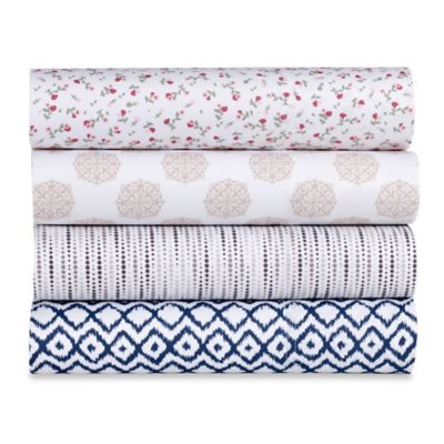 Printed/Solid Microfiber Sheet Set - Bed Bath & Beyond