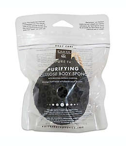 Esponja corporal purificadora Earth Therapeutics®, de carbón en negro