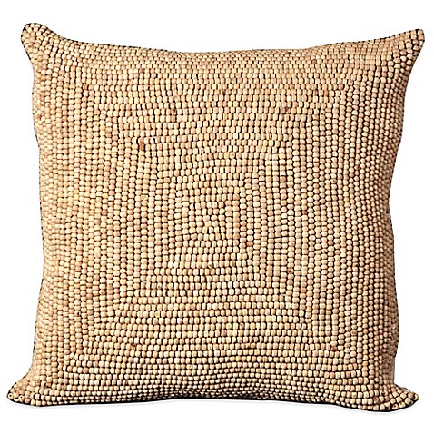 Mina Victory Wood Beads 24-Inch Square Throw Pillow - Bed Bath & Beyond