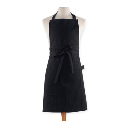 Solid Denim Adult Bib Apron in Black - Bed Bath & Beyond