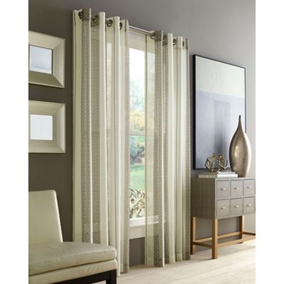 j queen new york roosevelt sheer single grommet pane