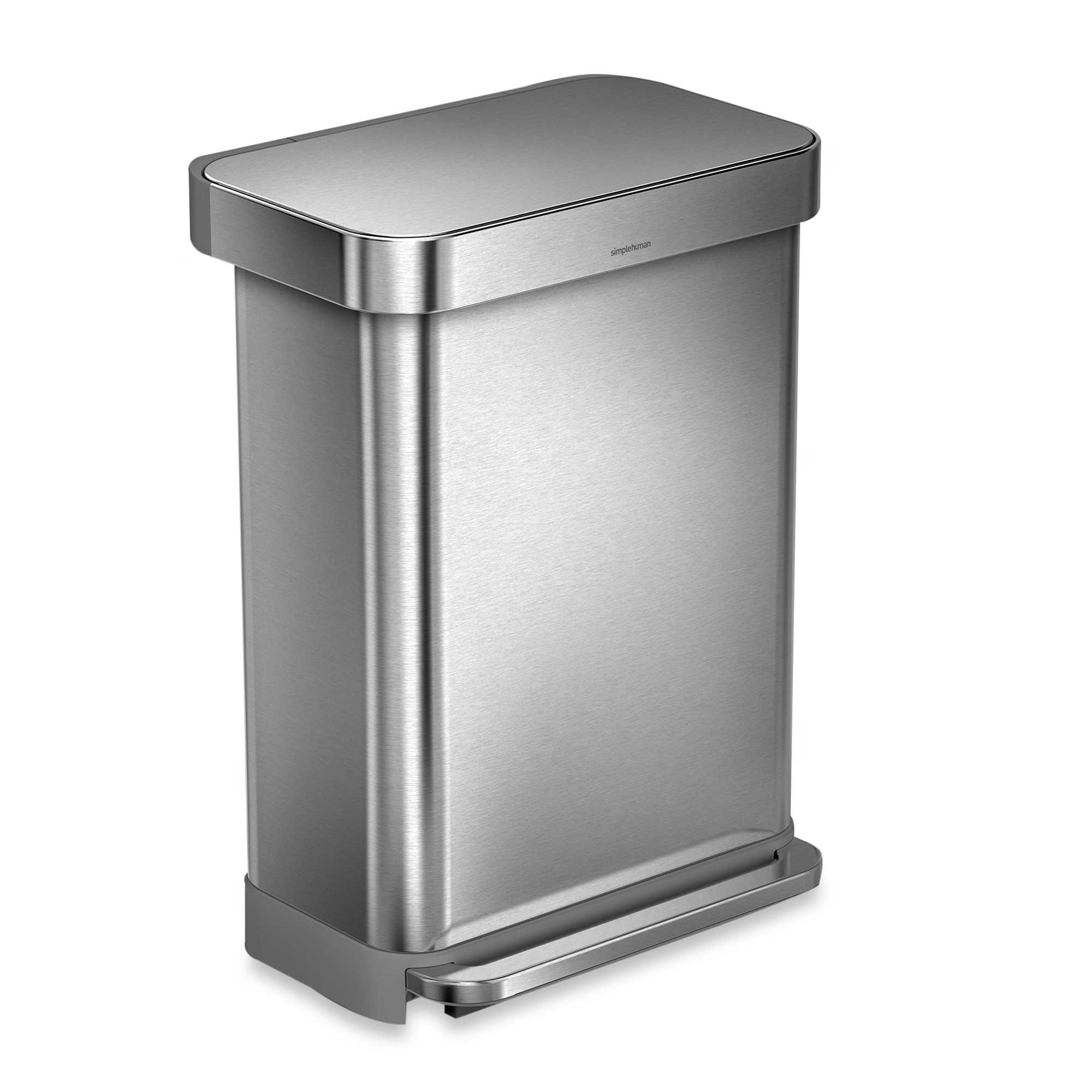 simplehumanÃ‚Â® 55-Liter Rectangular Step Trash Can with Liner Pocket ... - simplehuman® 55-Liter Rectangular Step Trash Can with Liner Pocket