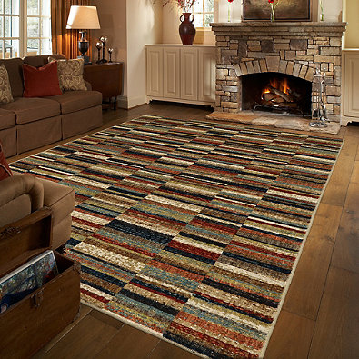 Mohawk Home Squared Up 6-Foot 6-Inch x 9-Foot Multicolor Area Rug