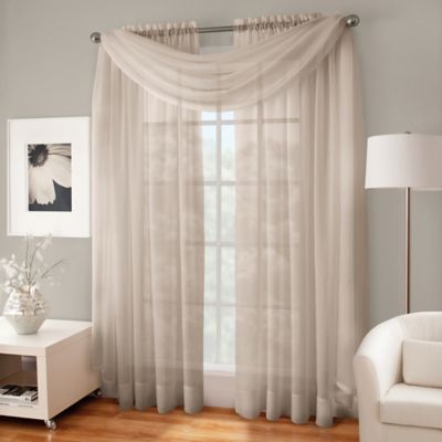 Crushed Voile Sheer Scarf Valance - Bed Bath & Beyond