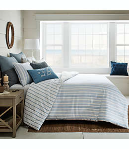 Set de edredón matrimonial/queen de algodón Bee & Willow™ Home Coastal color azul/blanco