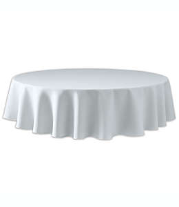 Mantel redondo de poliéster Simply Essential™ Essentials de 1.77 m color blanco