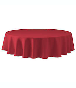 Mantel redondo de poliéster Simply Essential™ Essentials de 1.77 m color rojo