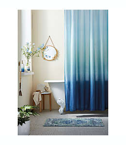 Cortina de baño de algodón Wild Sage™ Maylin Ombré de 1.82 x 1.82 m color azul
